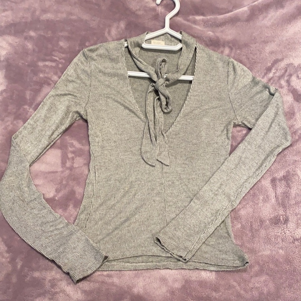 Brandy ❤️ Melville | John Galt Cammy Tie Neck Top